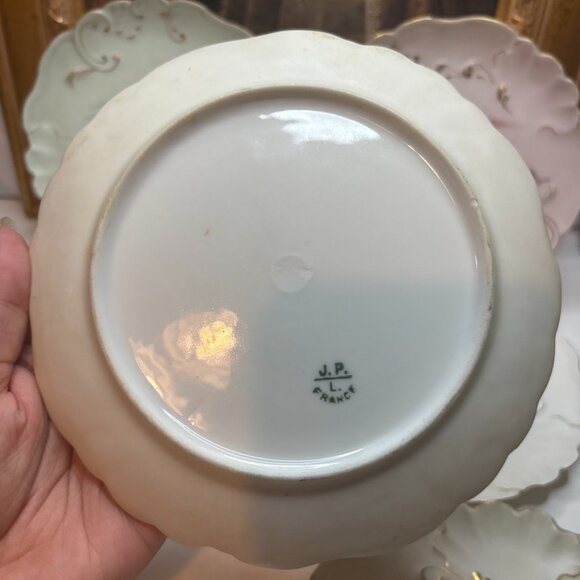 6 Hand Painted Plates Wetland Scenes Vtg J.P. Limoges France 6”W - Picture 3 of 16